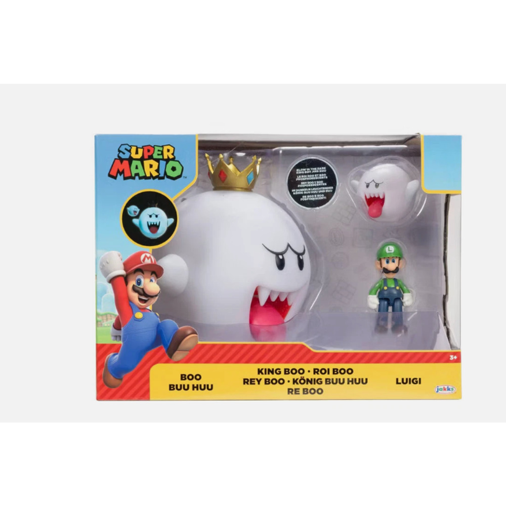 Nintendo King Boo with Luigi Action Figure Set - 3pk